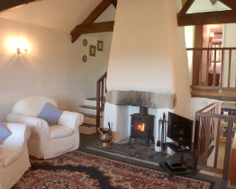 Nutmeg cottage with log fire